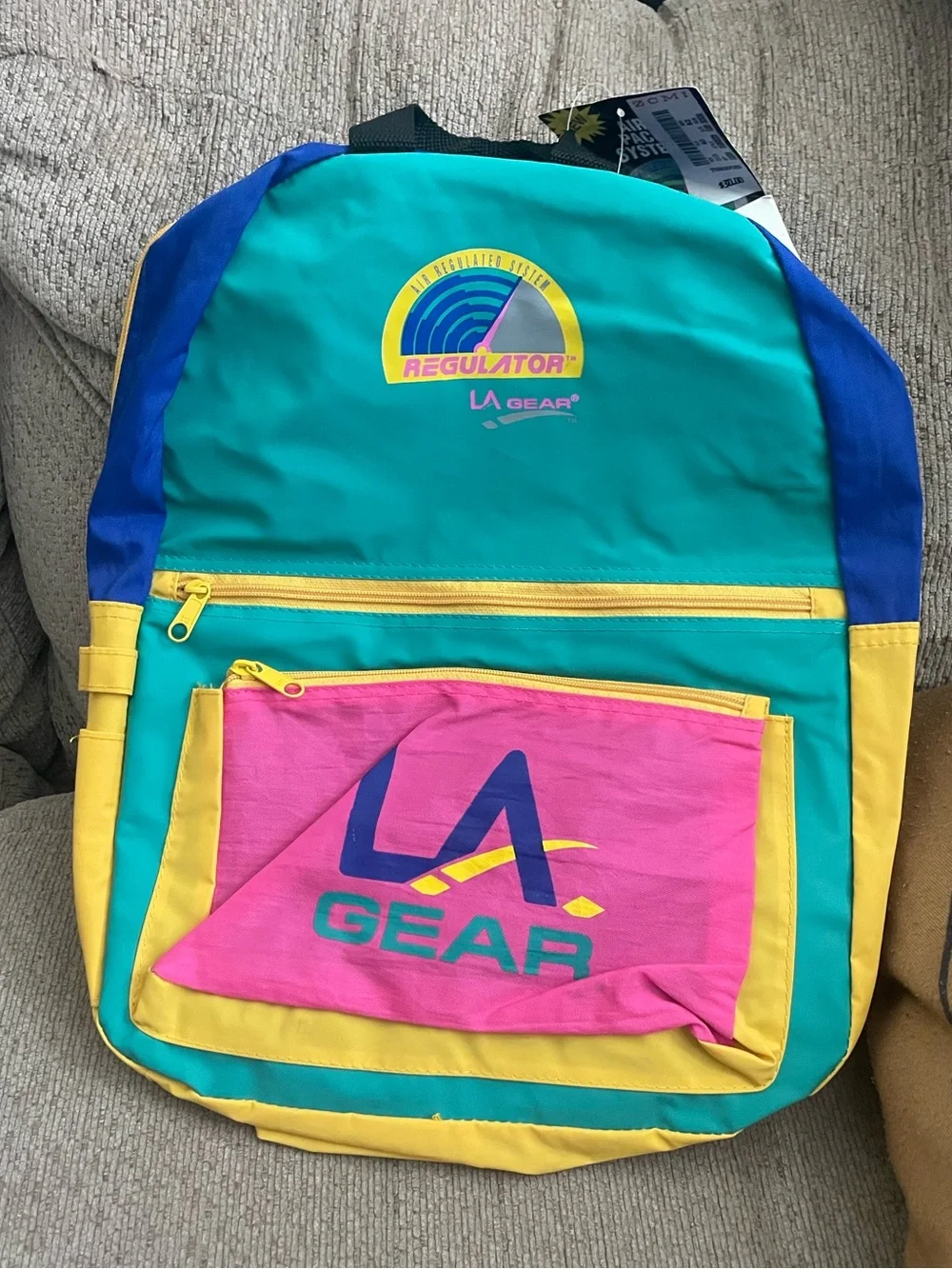 Vintage 1992 NWT Deadstock LA Gear “Air Regulator” Colorblock Pump Backpack